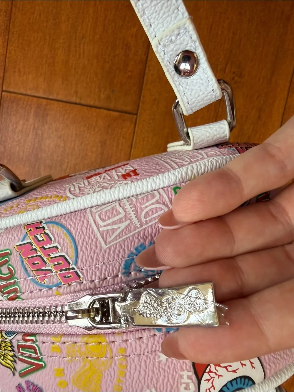 NWT Von Dutch Pink MINI BOWLING BAG - LIGHT PINK JAX